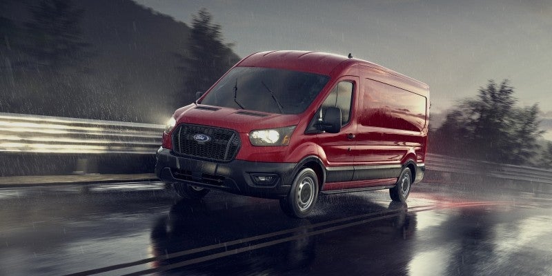 Red 2025 Ford Transit-250